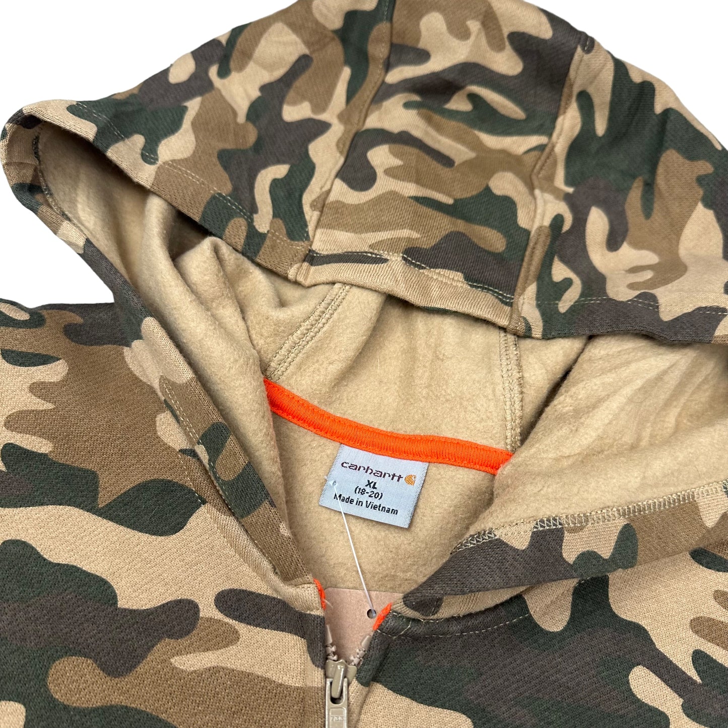 Vintage Carhartt Camo Zip Hoodie (XL Youth)
