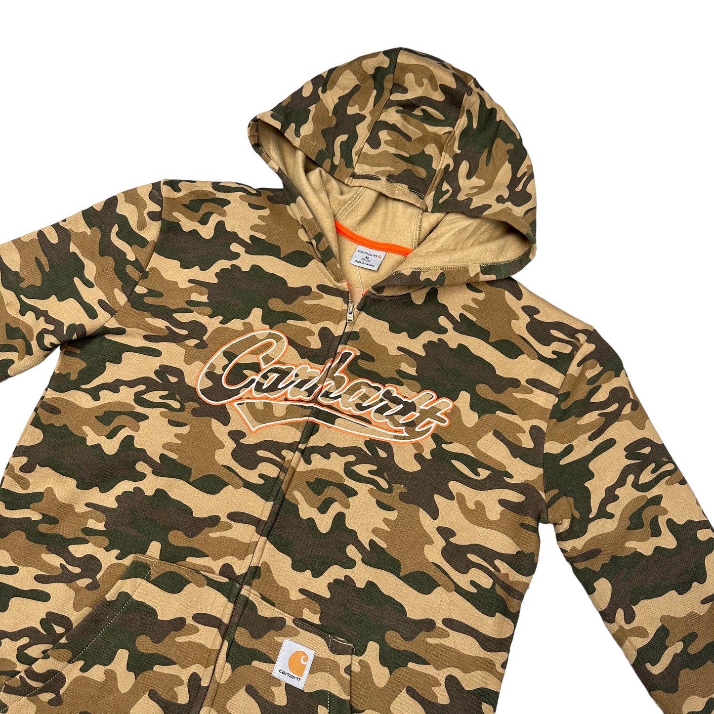 Vintage Carhartt Camo Zip Hoodie (XL Youth)