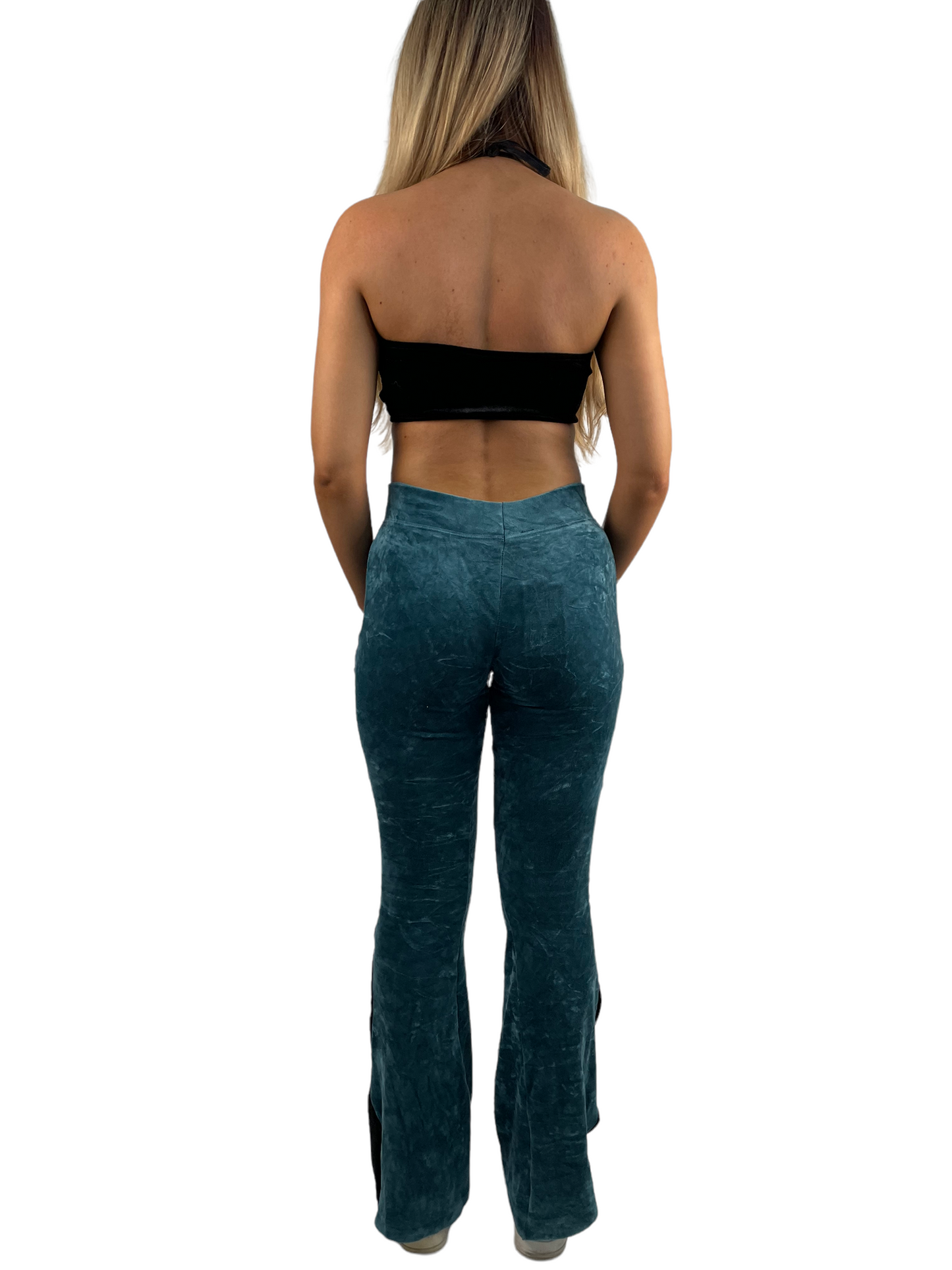 Vintage Reworked Velour 2 Piece Top & Flares