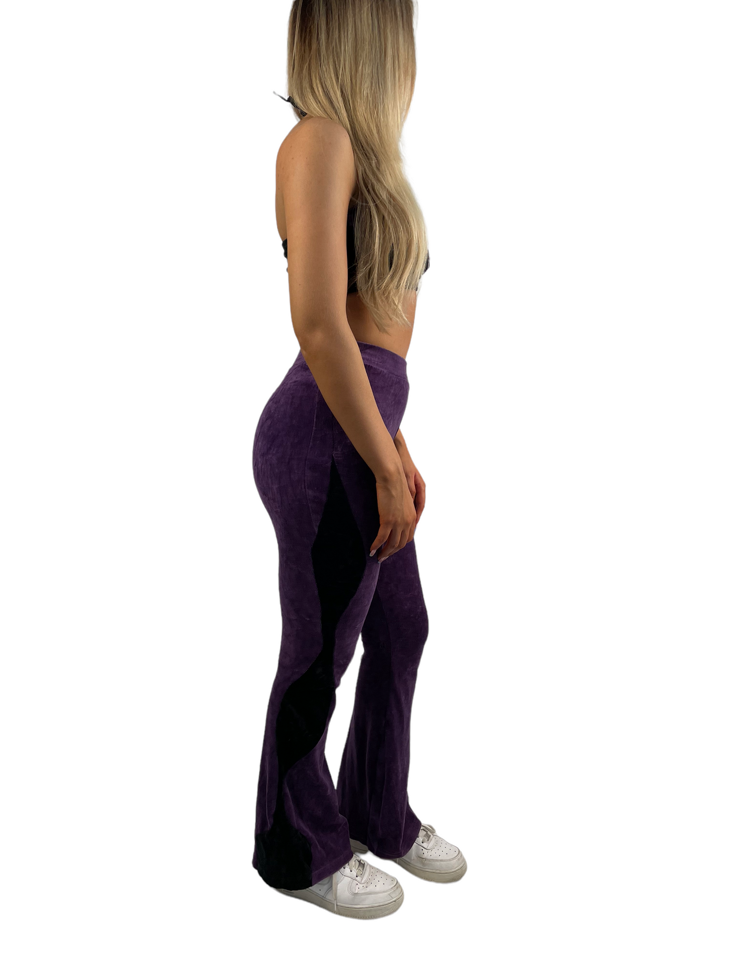 Vintage Reworked Velour 2 Piece Top & Flares