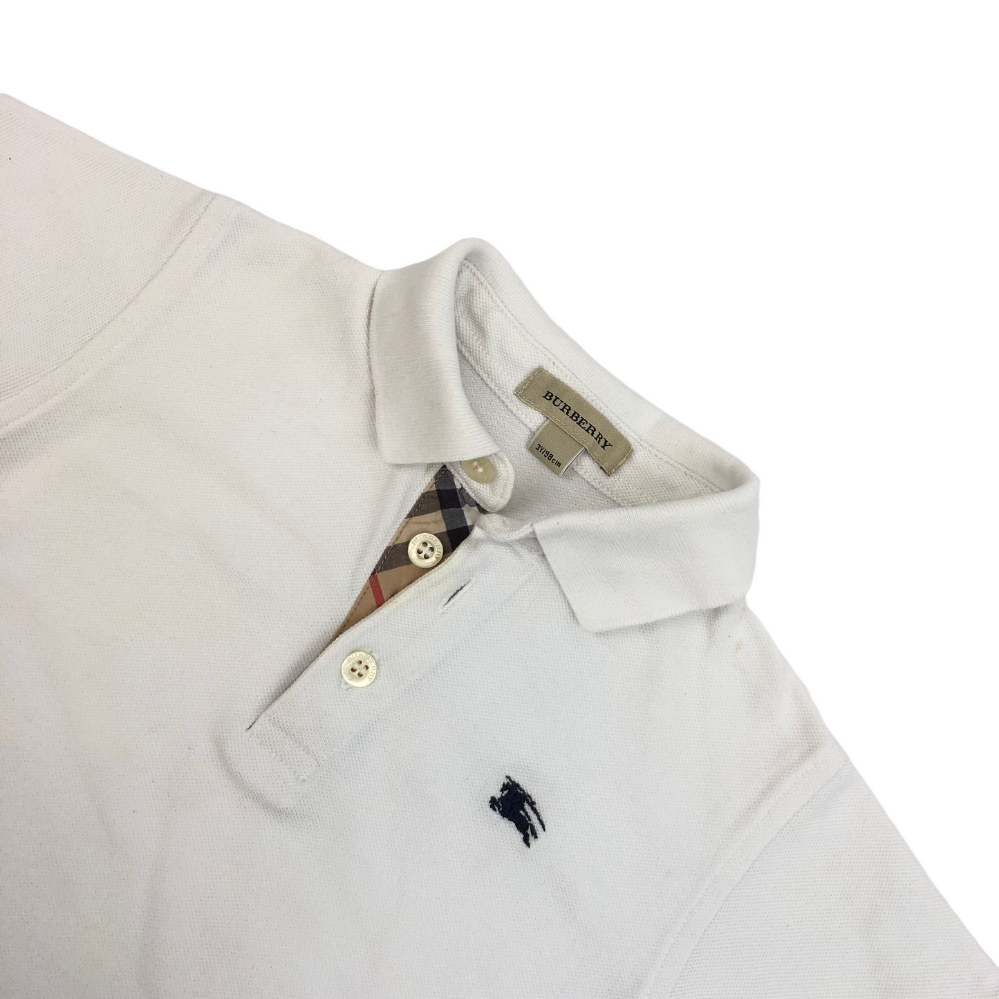 Vintage Burberry White Polo T-Shirt (3yrs)
