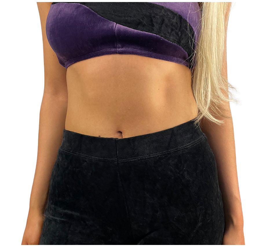 Vintage Reworked Velour 2 Piece Top & Flares