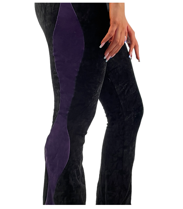 Vintage Reworked Velour 2 Piece Top & Flares