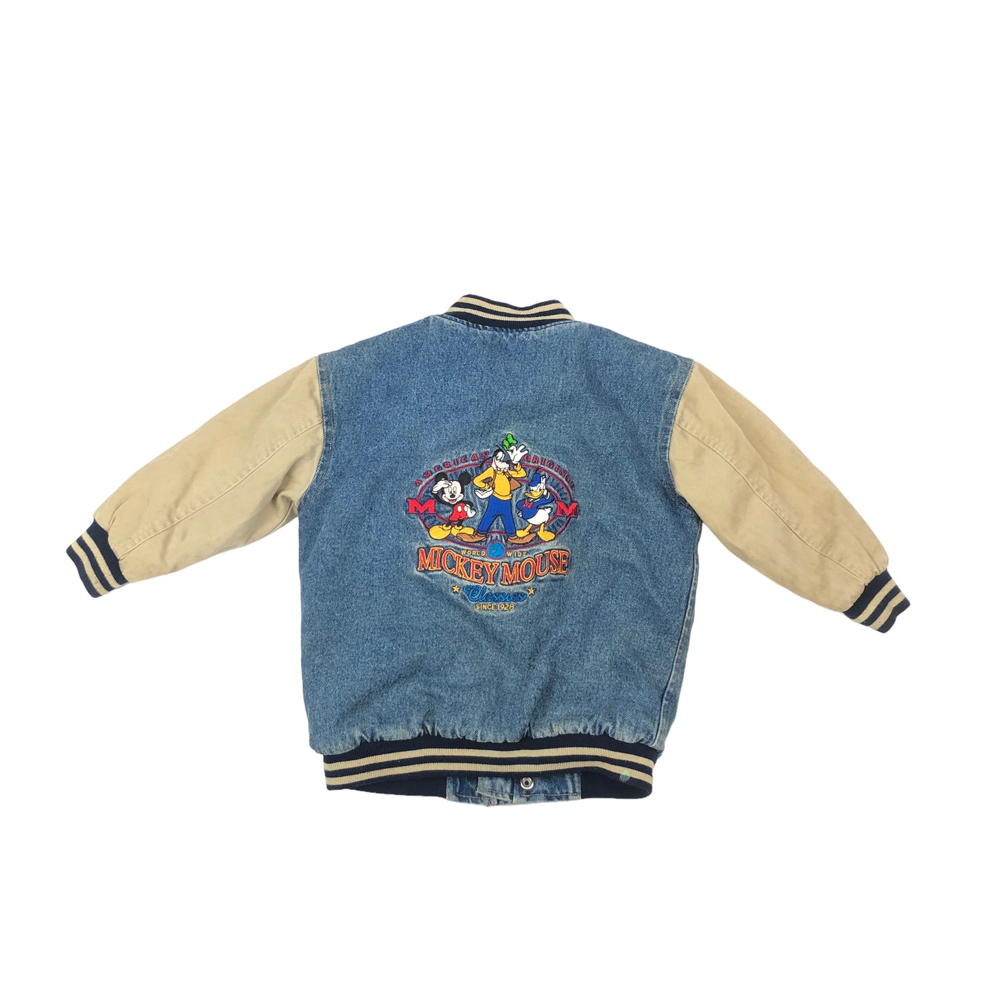 Vintage Disney Denim Baseball Jacket (Age 2-3)