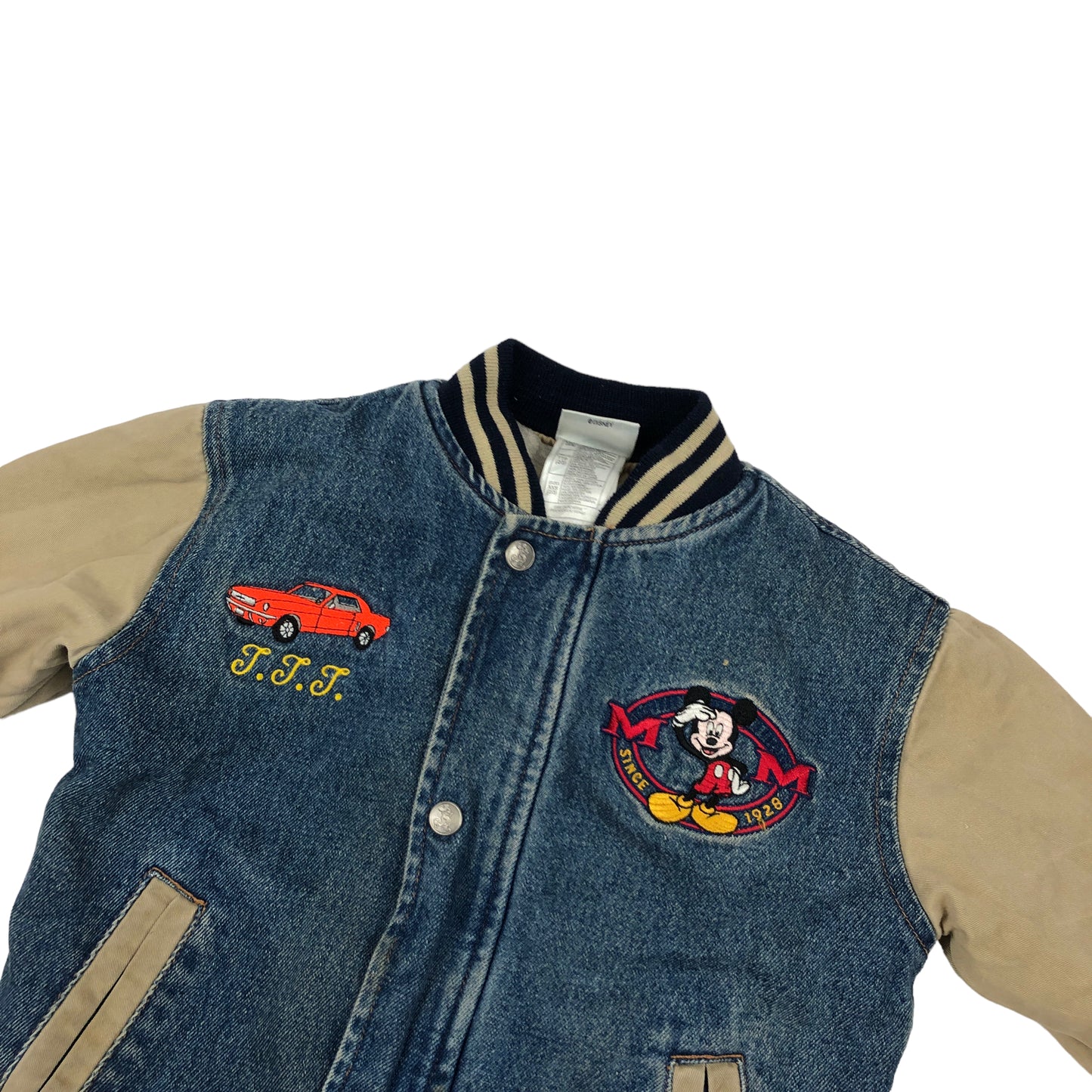 Vintage Disney Denim Baseball Jacket (Age 2-3)