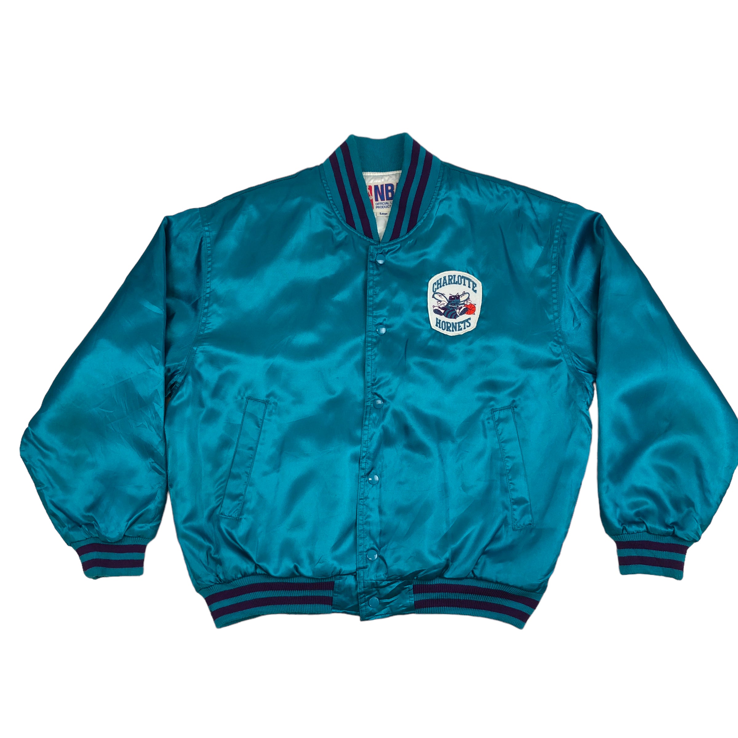 Vintage Charlotte Hornets NBA 90 s Varsity Jacket Large