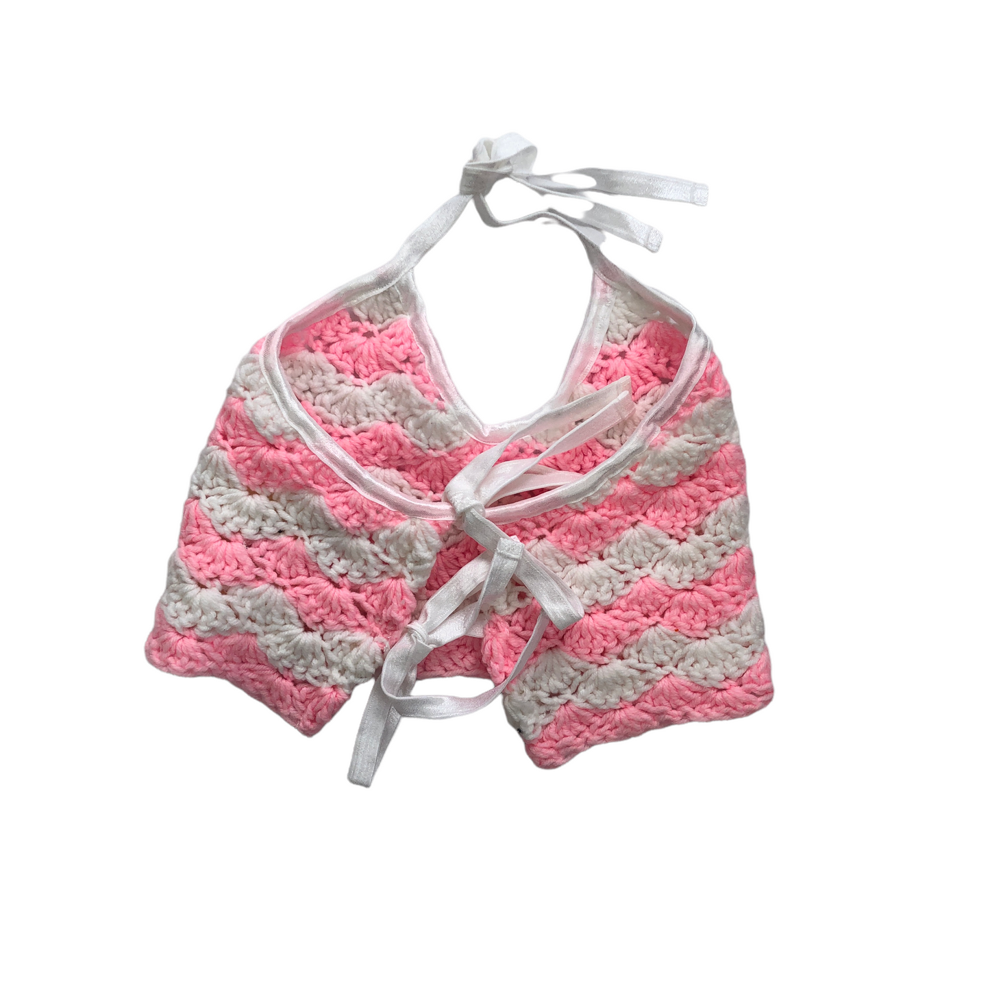 Vintage Reworked Crochet 2 Piece (Pink/White)