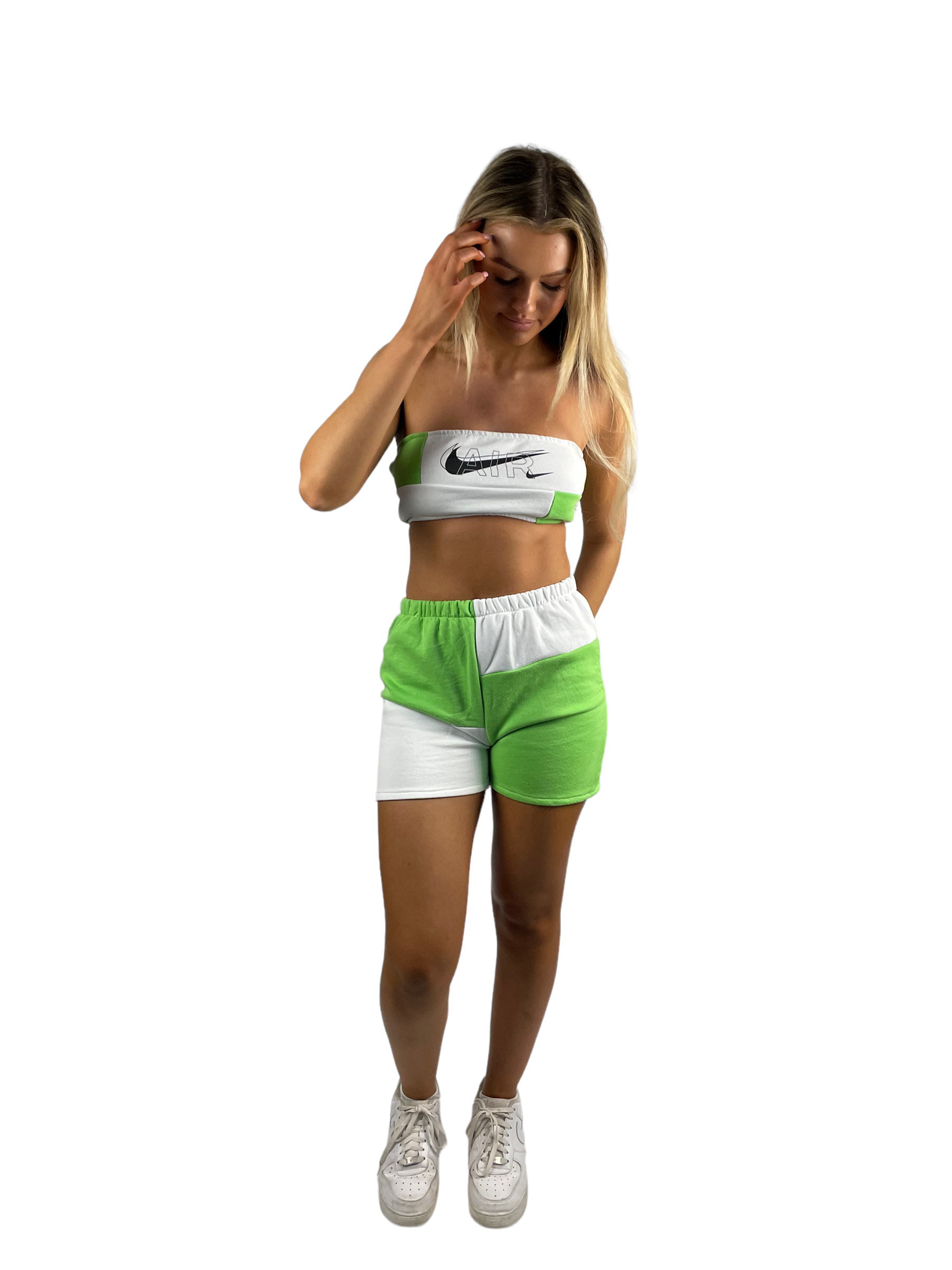 Nike bandeau top and shorts set store
