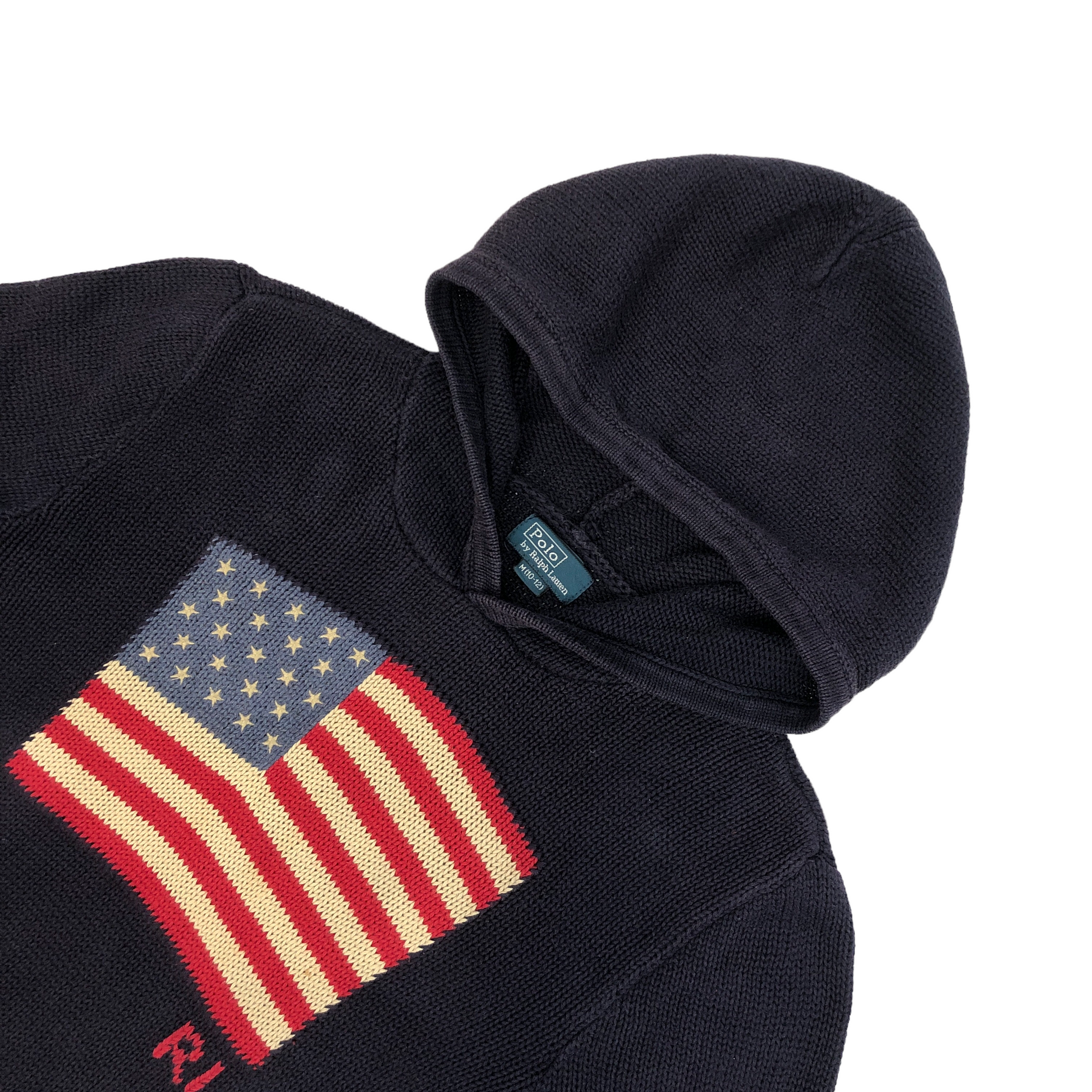 Vintage Ralph Lauren Hooded Flag Jumper 8 10yrs Mardy Ducks